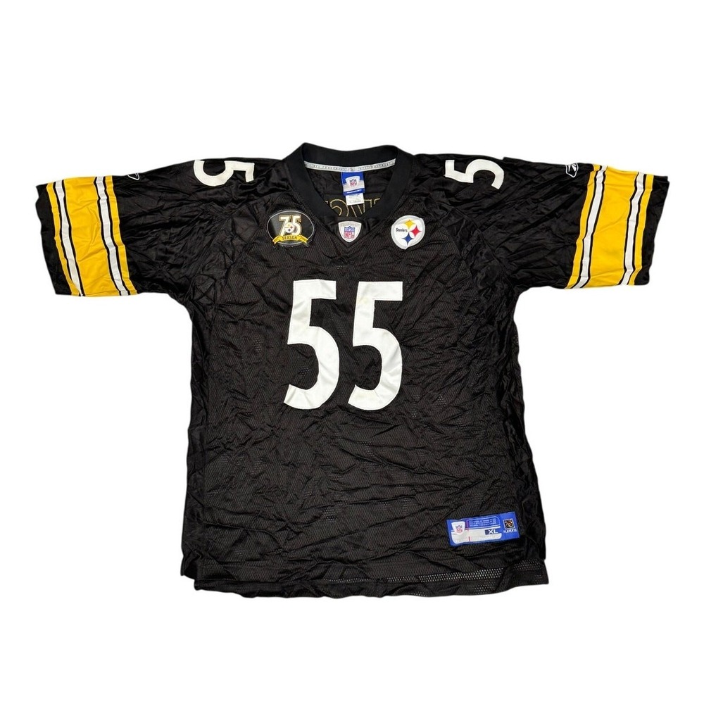 Pittsburgh Steelers Joey Porter 55 Blackskilz Reebok Jersey Mens XL Black NFL